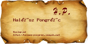 Halász Pongrác névjegykártya