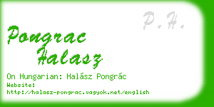 pongrac halasz business card